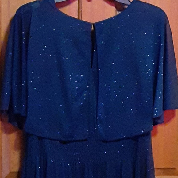 Danny & Nicole Sparkly Navy Lined Dress - Picture 5 of 5